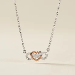Collier Amuri Argent Bicolore Oxyde De Zirconium