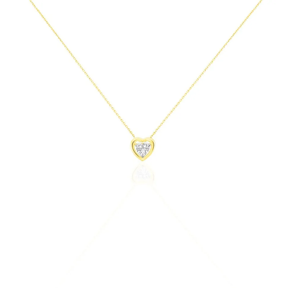Collier Anastasy Or Jaune Oxyde De Zirconium