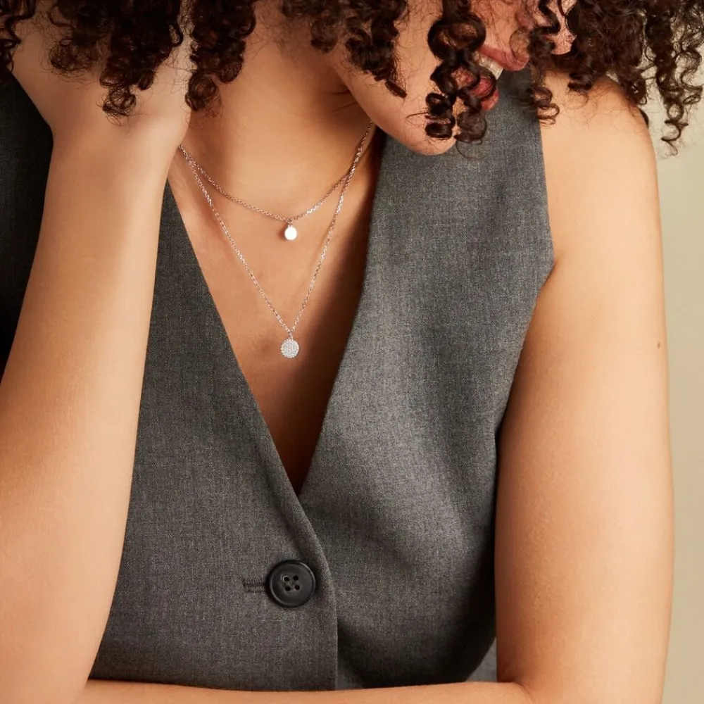 Collier Angeles Argent Blanc Oxyde De Zirconium|Marc Orian Online