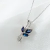 Collier Angie Or Blanc Saphir Diamant