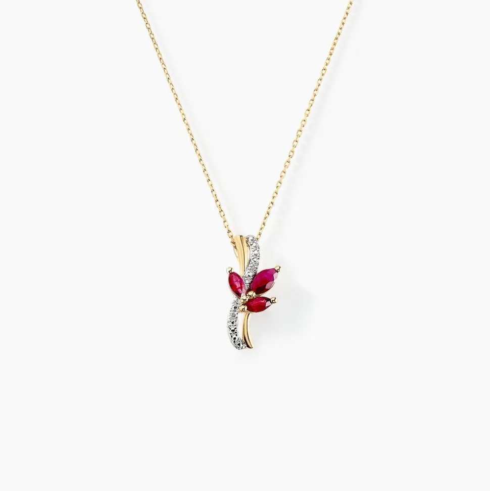 Collier Angie Or Jaune Rubis Diamant