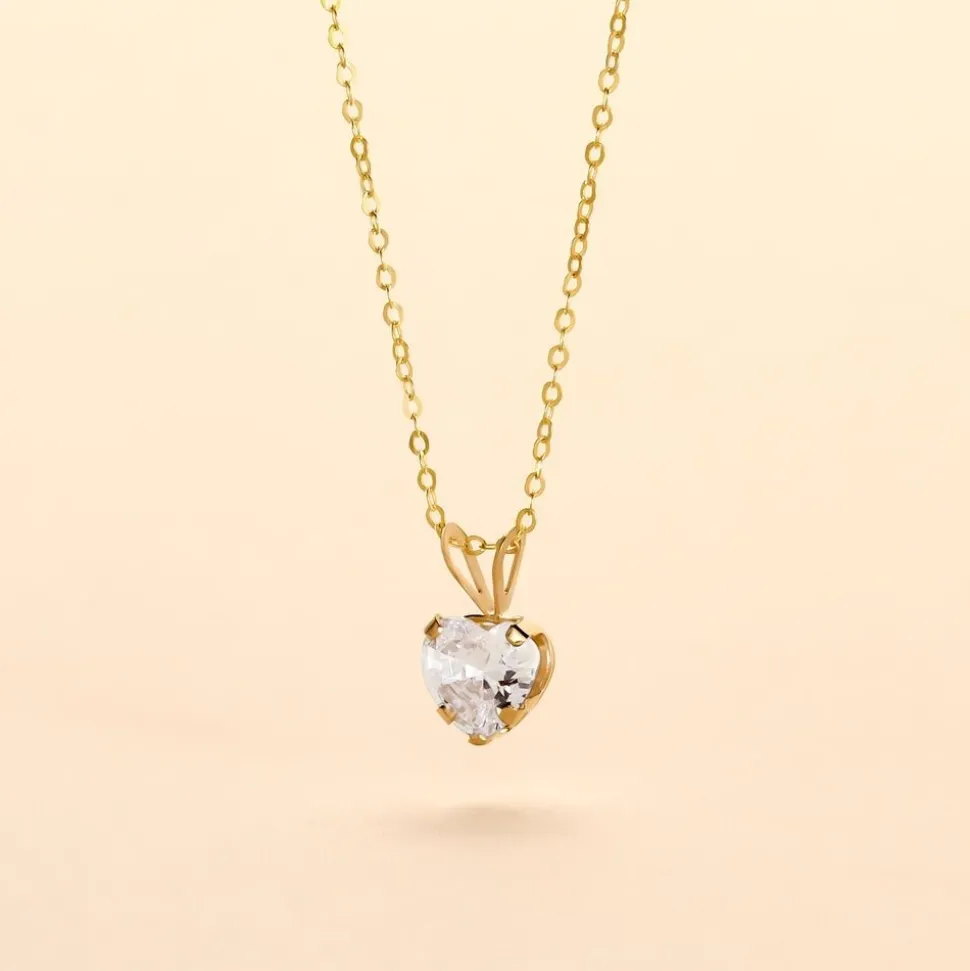 Collier Aodren Or Jaune Oxyde De Zirconium