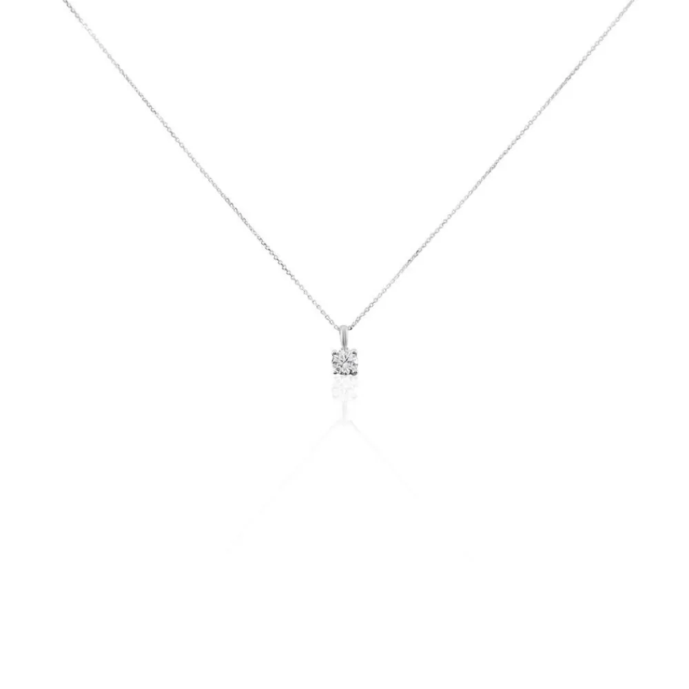 Collier Aphrodite Or Blanc Diamant Synthetique|Marc Orian