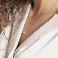 Collier Aphrodite Or Blanc Diamant Synthetique|Marc Orian