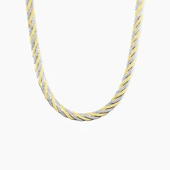 Collier Argent Bicolore Akio