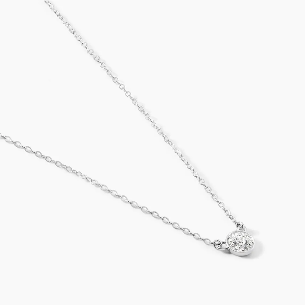 Collier Argent Blanc Auxana Oxyde De Zirconium|Marc Orian Best
