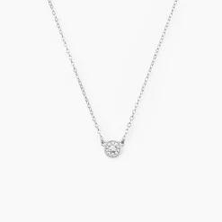 Collier Argent Blanc Auxana Oxyde De Zirconium|Marc Orian Best