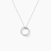 Collier Argent Blanc Circus Oxyde De Zirconium Maille