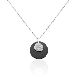 Collier Argent Blanc Céramique Et Oxyde De Zirconium|Marc Orian Best