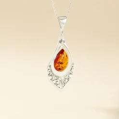 Collier Argent Blanc Doralyn Ambre|Marc Orian Outlet