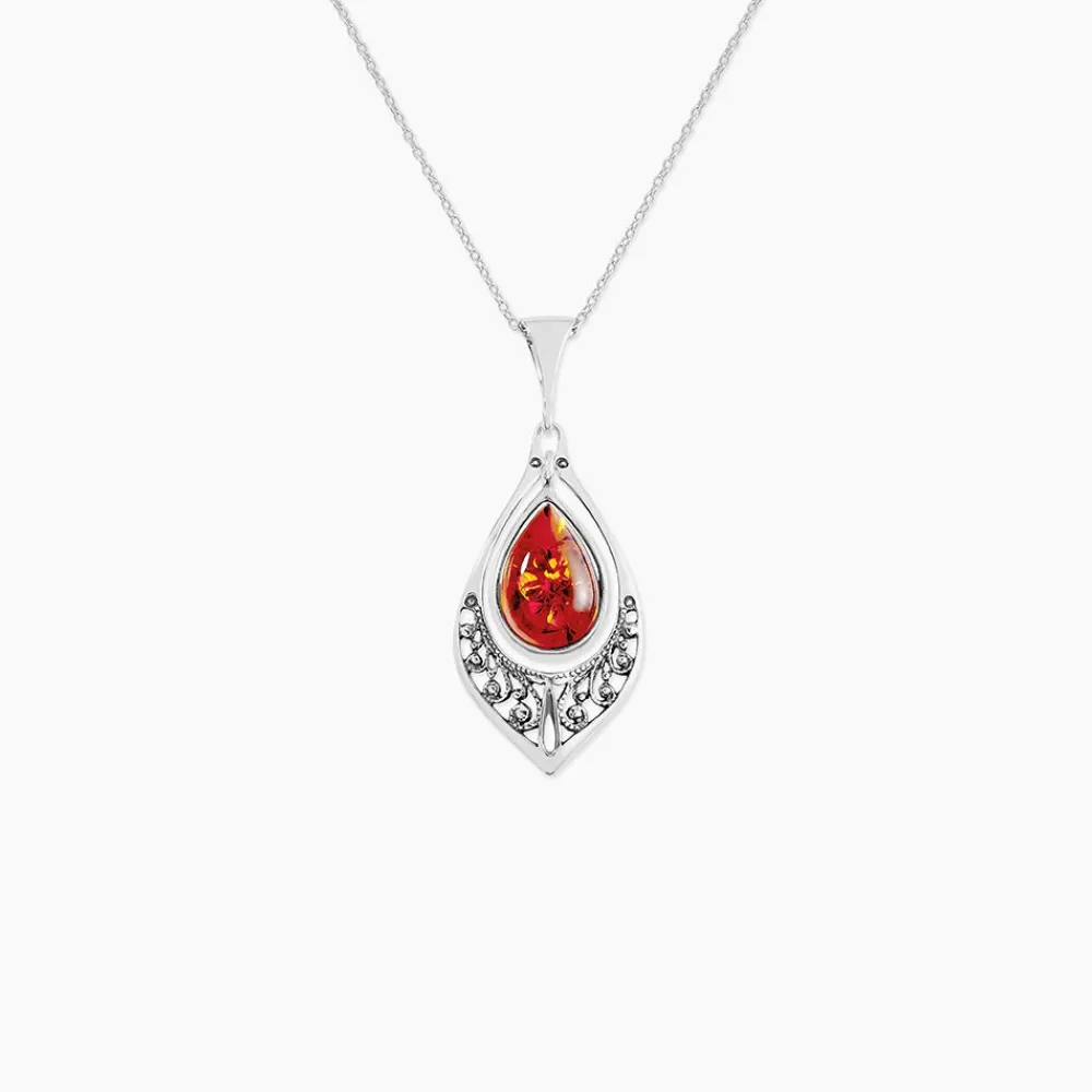 Collier Argent Blanc Doralyn Ambre|Marc Orian Outlet