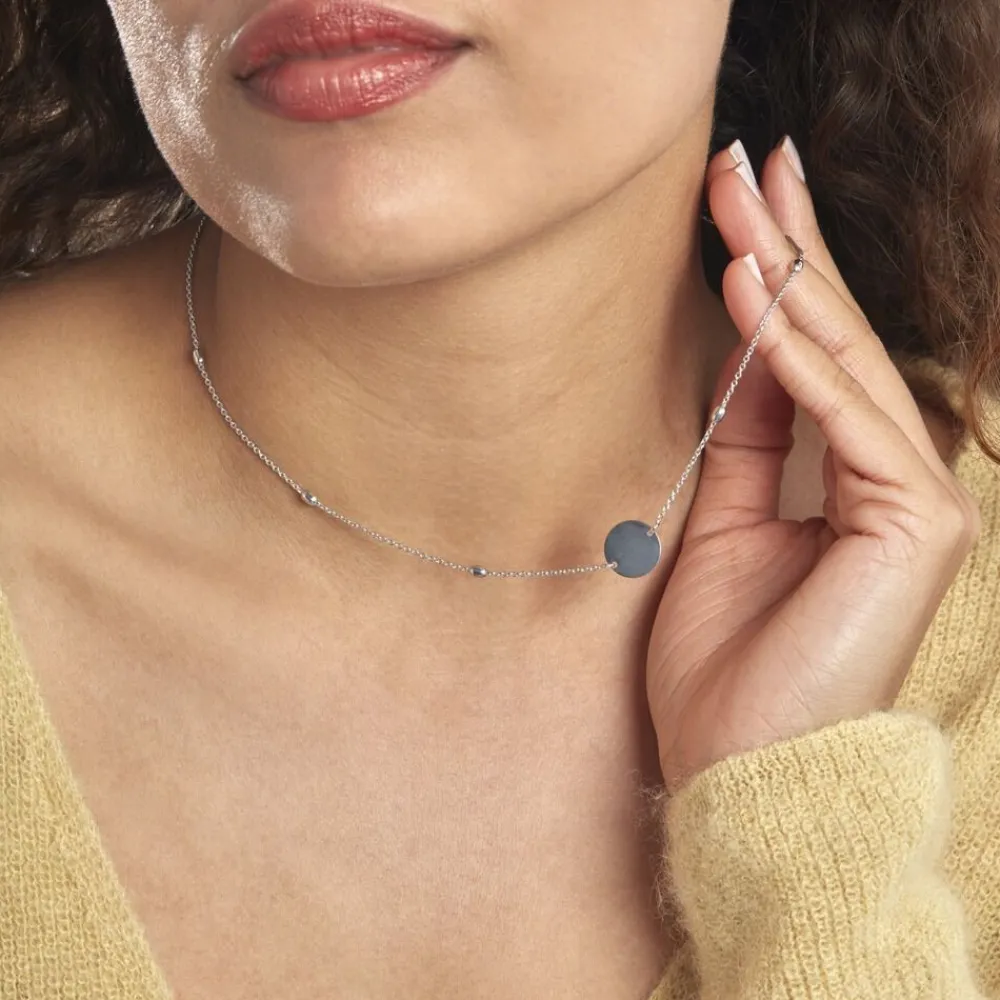 Collier Argent Blanc Monca|Marc Orian Discount