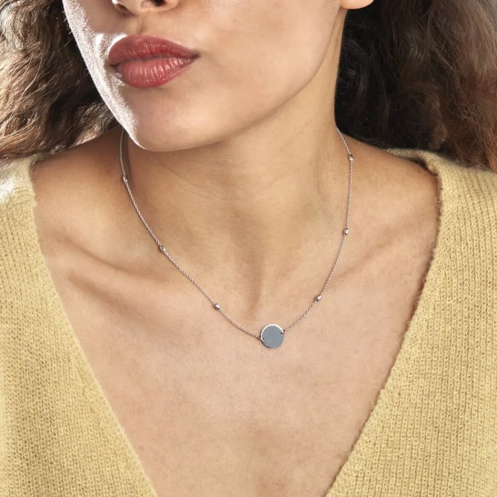 Collier Argent Blanc Monca|Marc Orian Discount