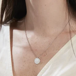 Collier Argent Blanc Tana Nacre