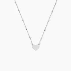 Collier Argent Blanc Taneka