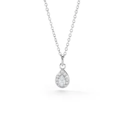 Collier Argent Blanc Tania Oxydes De Zirconium
