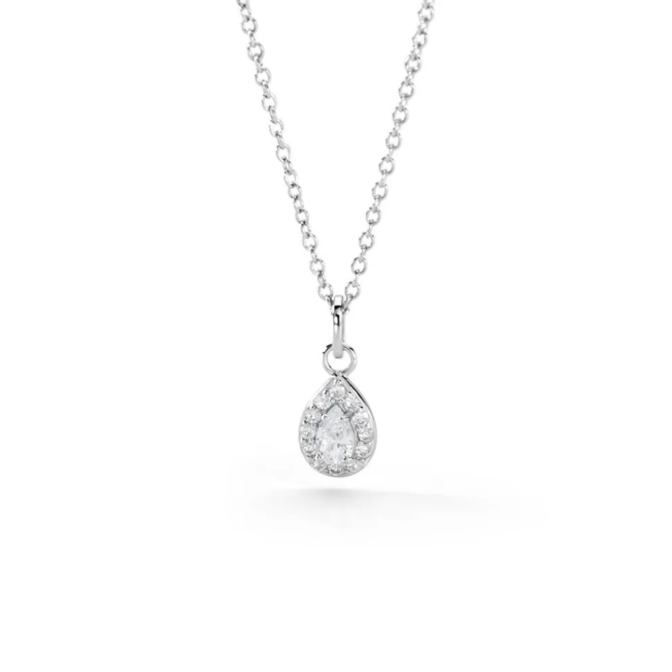 Collier Argent Blanc Tania Oxydes De Zirconium