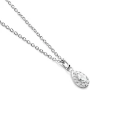 Collier Argent Blanc Tania Oxydes De Zirconium