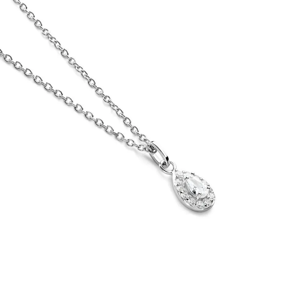 Collier Argent Blanc Tania Oxydes De Zirconium