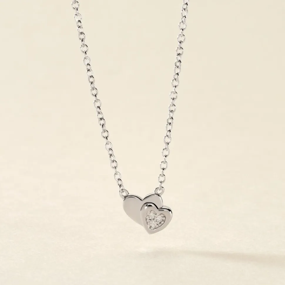 Collier Argent Dounyo Oxydes De Zirconium