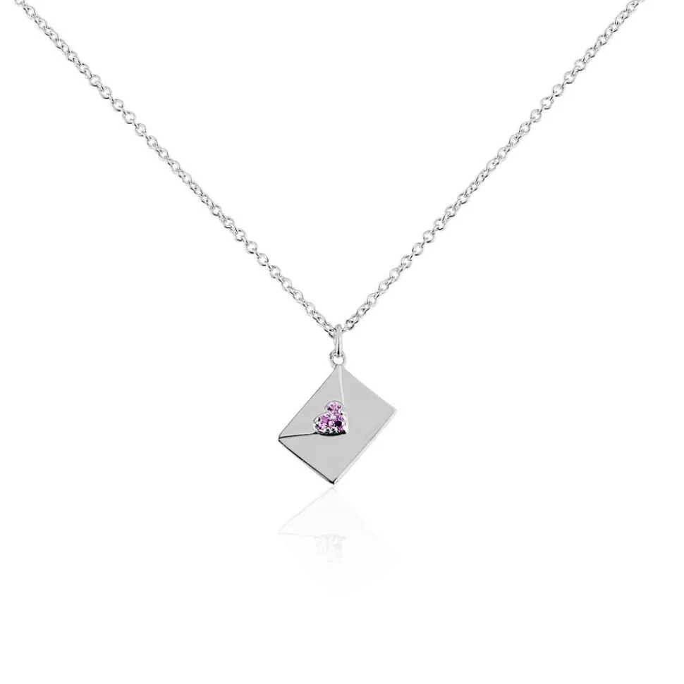 Collier Argent Guntrun Oxydes De Zirconium