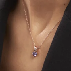 Collier Argent Rose Avalon Oxyde De Zirconium|Marc Orian