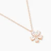 Collier Argent Rose Siriana Oxyde De Zirconium