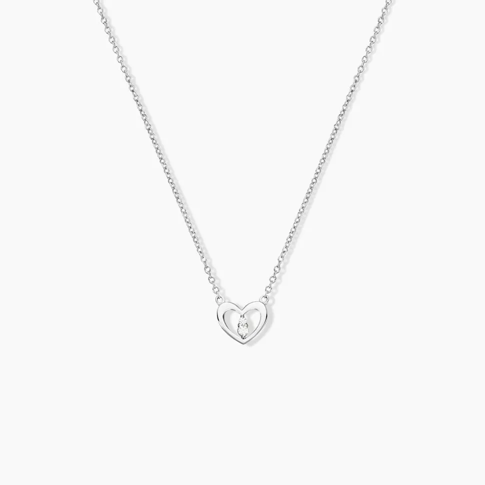 Collier Argent Savin Oxydes De Zirconium