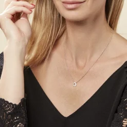 Collier Argent Tancelin Oxydes De Zirconium