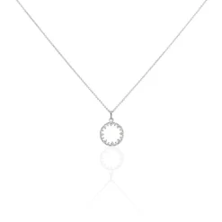 Collier Argent Valero Oxydes De Zirconium