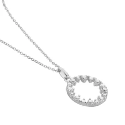 Collier Argent Valero Oxydes De Zirconium