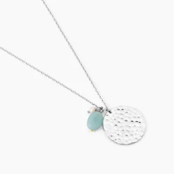 Collier Aroha Argent Blanc Amazonite Perle De Culture