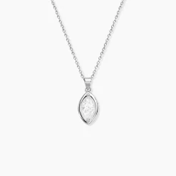 Collier Arone Argent Blanc Oxyde De Zirconium