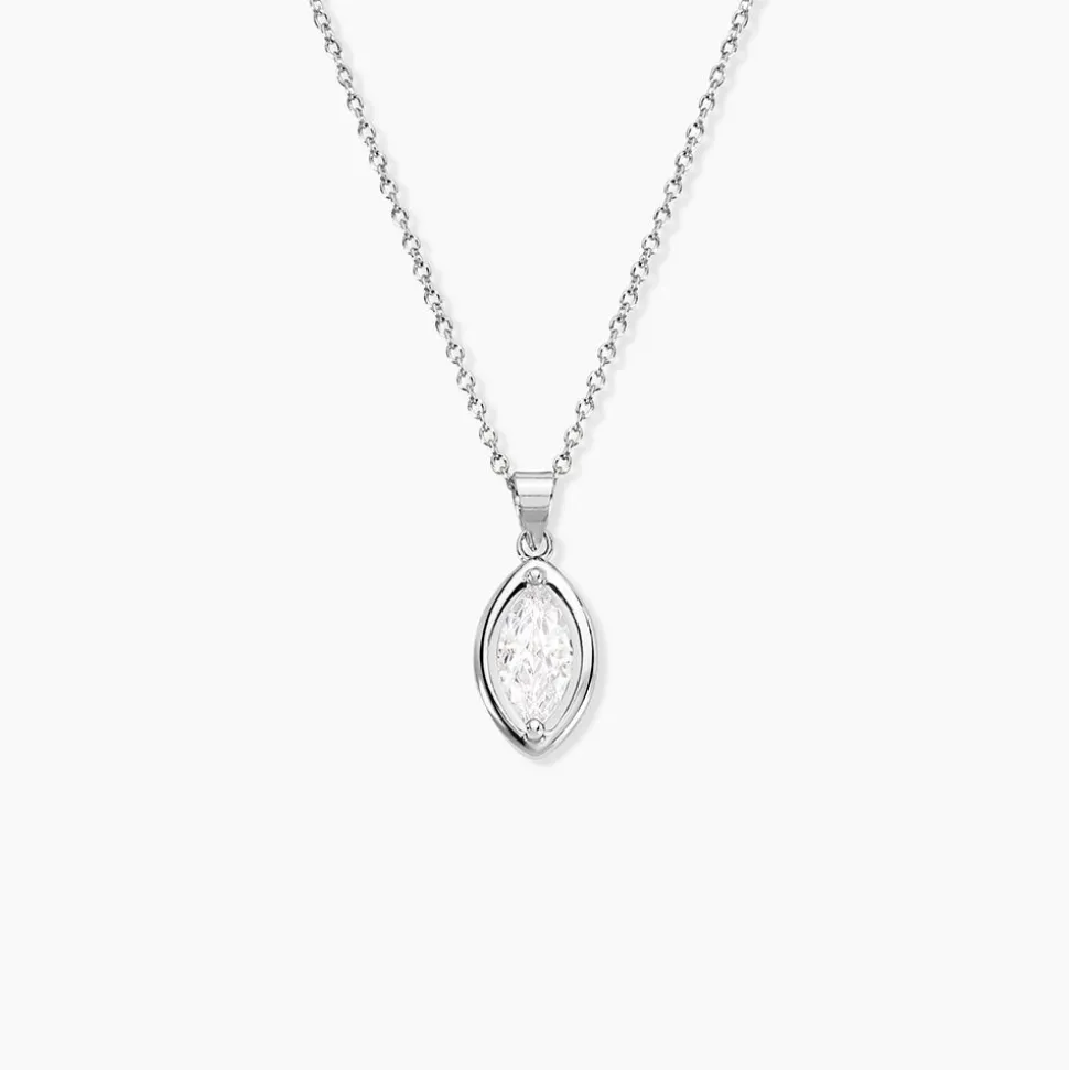 Collier Arone Argent Blanc Oxyde De Zirconium