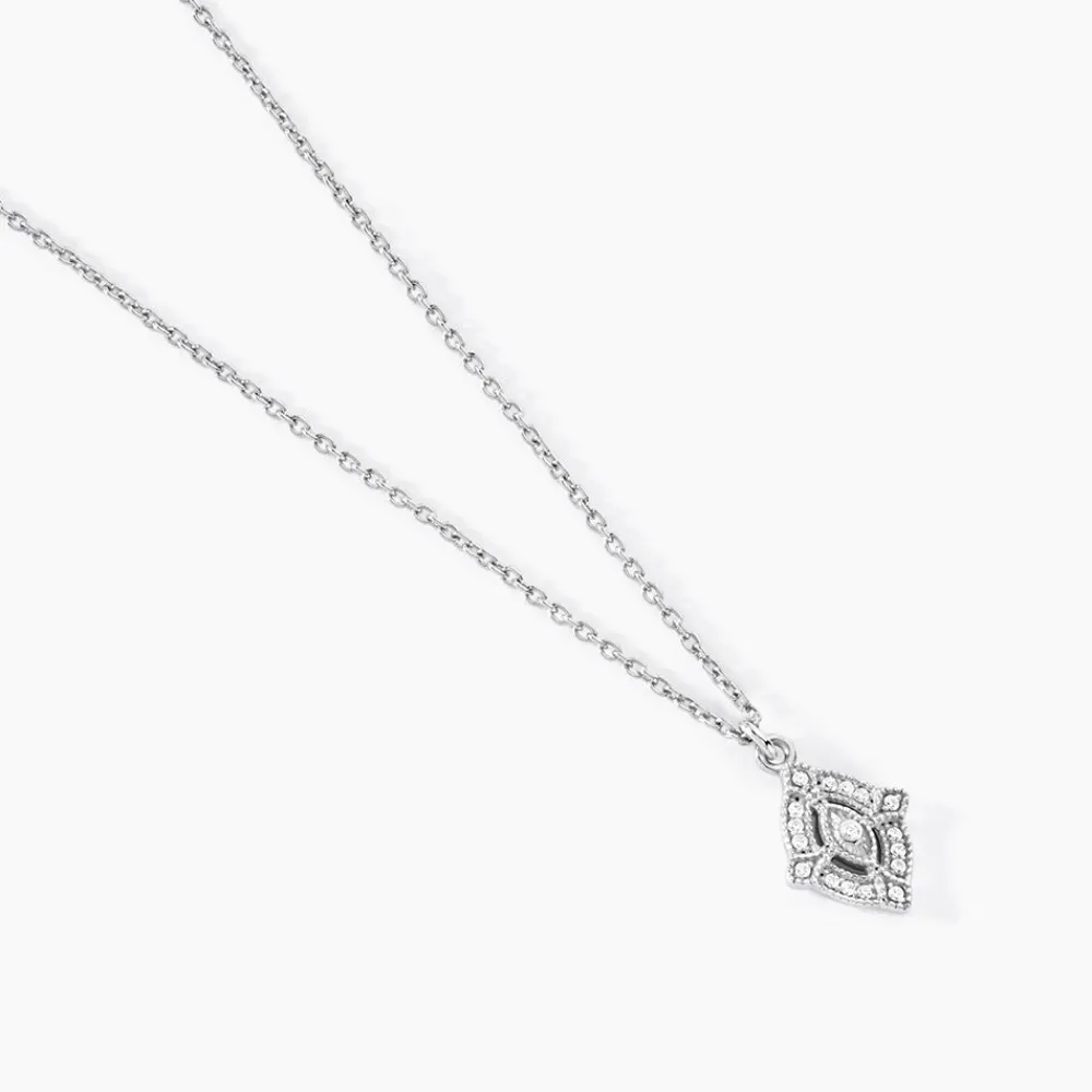 Collier Astrea Argent Blanc Oxyde De Zirconium|Marc Orian Online