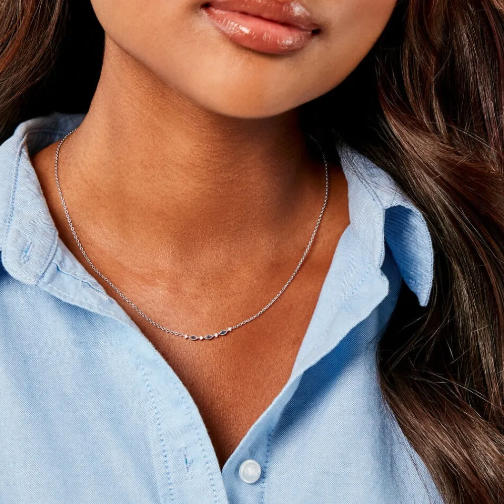 Collier Astrea Argent Blanc Spinelle Oxyde De Zirconium|Marc Orian Discount