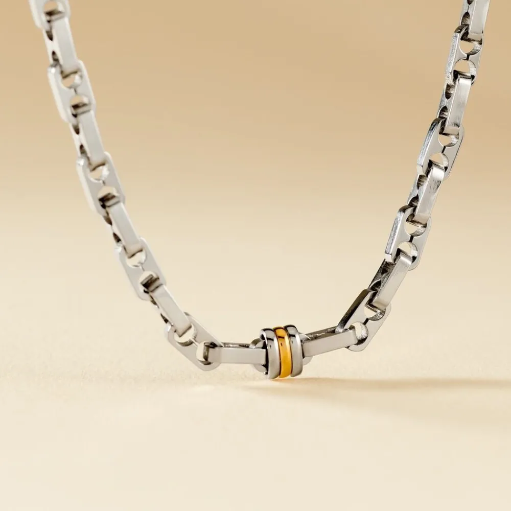 Collier Astrig Or Acier Bicolore|JOURDAN