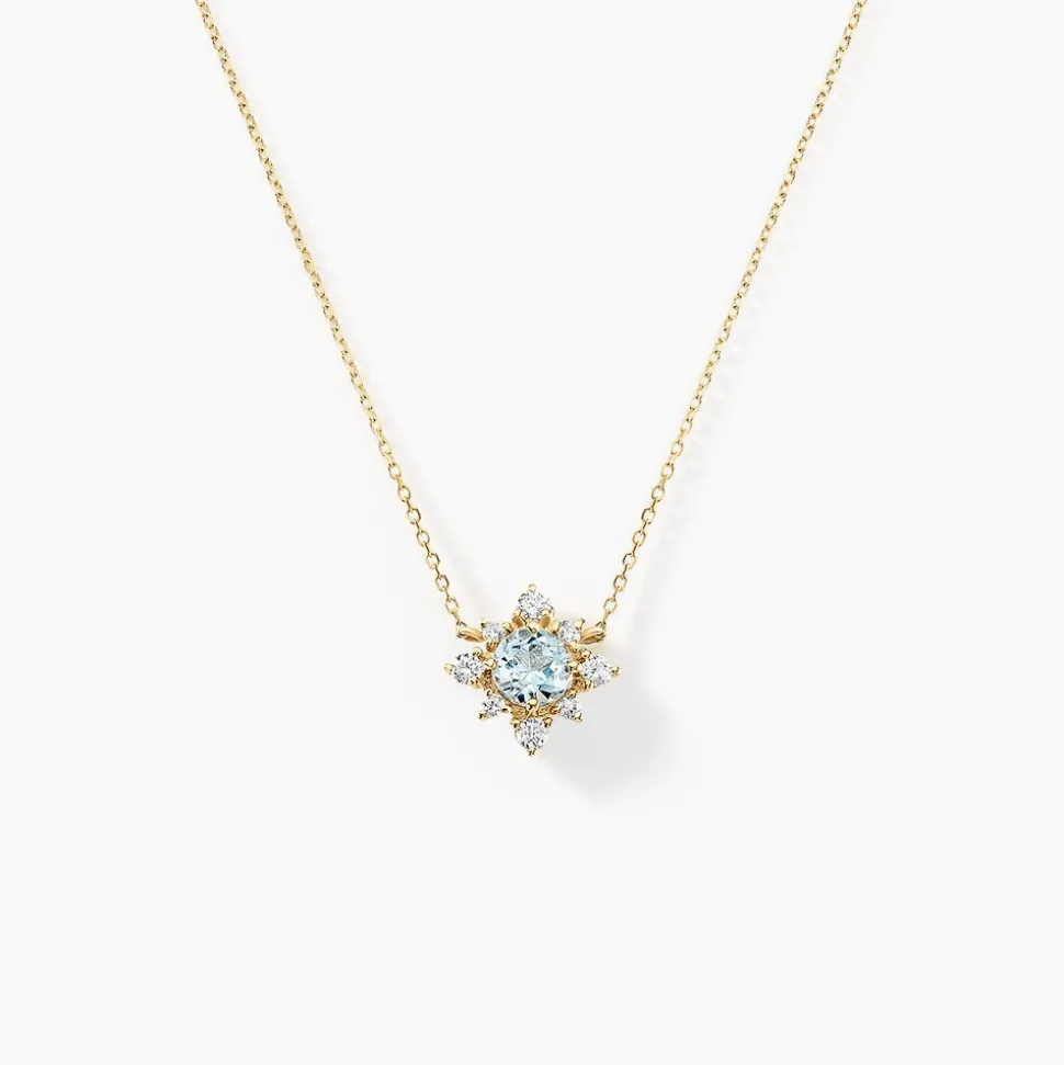 Collier Astrithr Or Jaune Topaze Oxyde De Zirconium