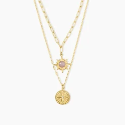 Collier Athena Acier Doré Quartz|Marc Orian Hot