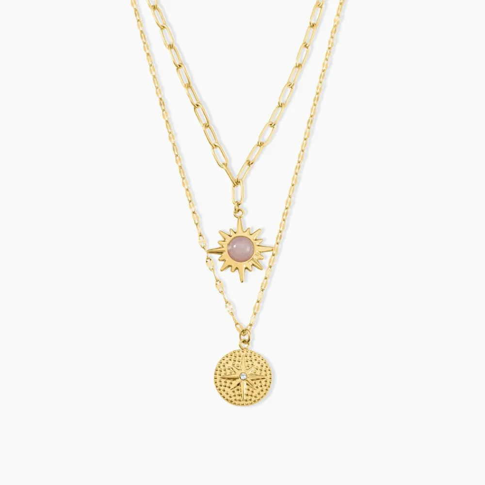 Collier Athena Acier Doré Quartz|Marc Orian Hot