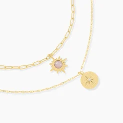 Collier Athena Acier Doré Quartz|Marc Orian Hot