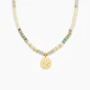 Collier Athena Acier Doré Turquoise Aventurine|Marc Orian Sale