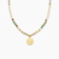 Collier Athena Acier Doré Turquoise Aventurine|Marc Orian Sale