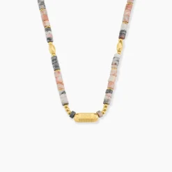 Collier Athena Acier Jaune Pierre De Synthese|Marc Orian Best