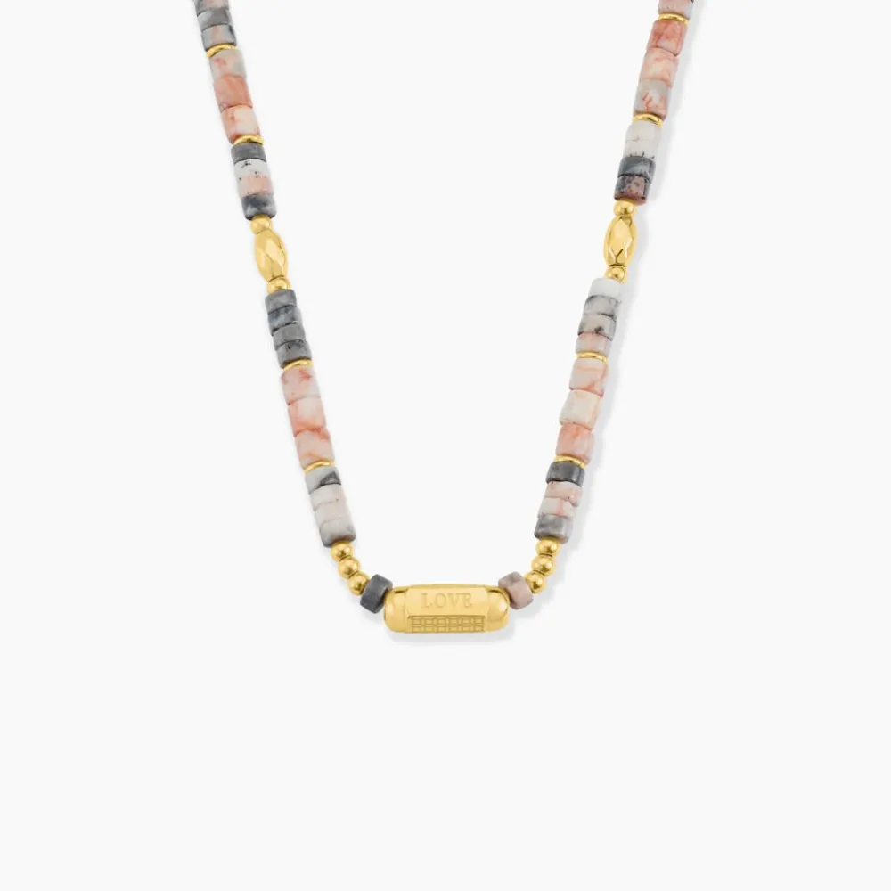 Collier Athena Acier Jaune Pierre De Synthese|Marc Orian Best