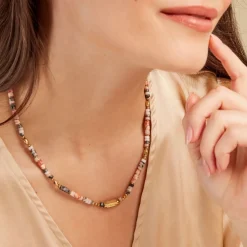 Collier Athena Acier Jaune Pierre De Synthese|Marc Orian Best