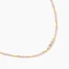 Collier Athena Acier Jaune Pierre De Synthese Turquoise|Marc Orian Outlet