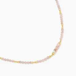 Collier Athena Acier Jaune Pierre De Synthese Turquoise|Marc Orian Outlet