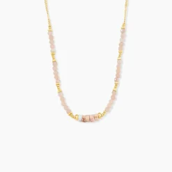 Collier Athena Acier Jaune Pierre De Synthese Turquoise|Marc Orian Outlet