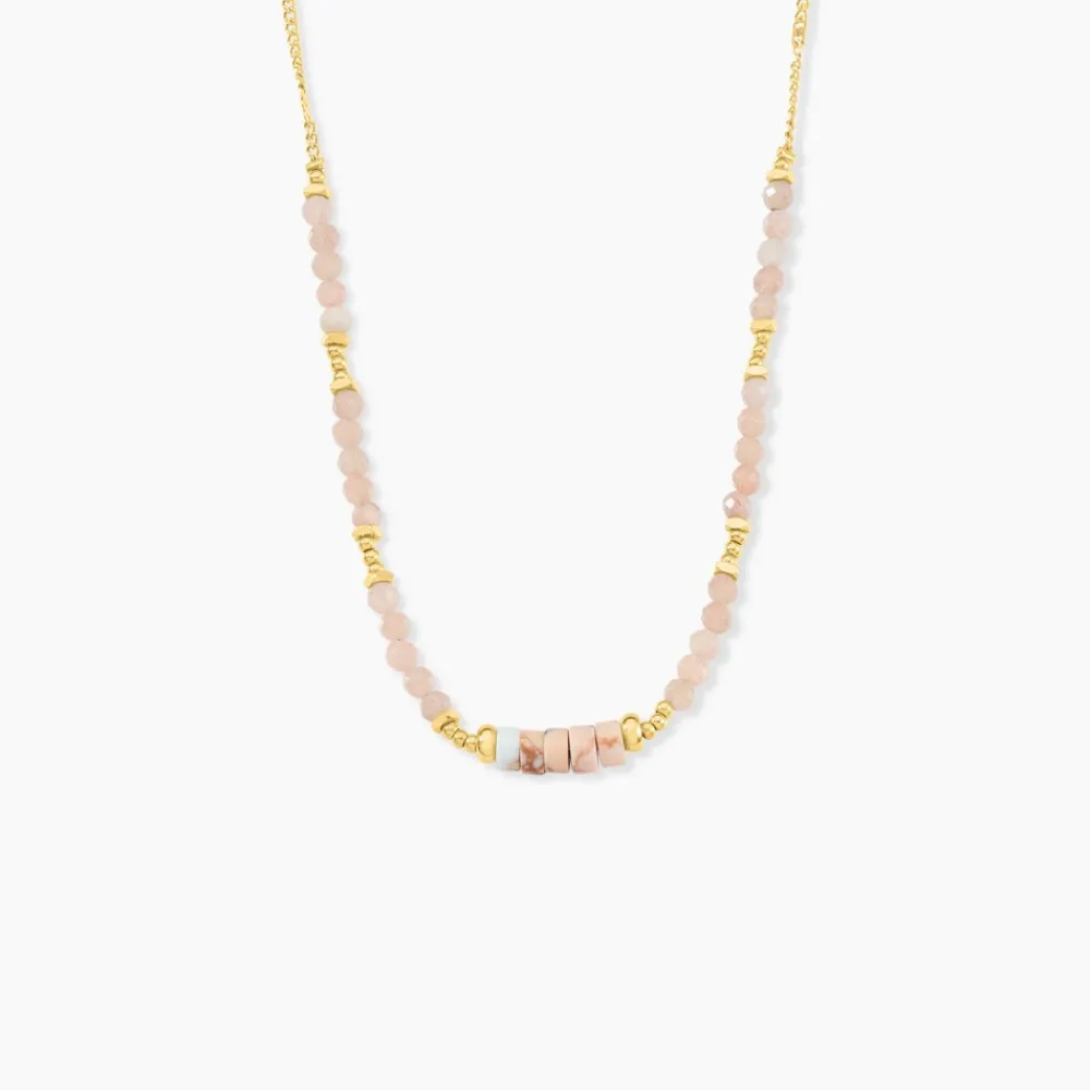 Collier Athena Acier Jaune Pierre De Synthese Turquoise|Marc Orian Outlet